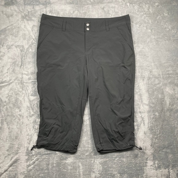 Columbia Pants - Columbia Omni-Shield Women's Gray Capri Hiking Pants Size 14 Drawstring